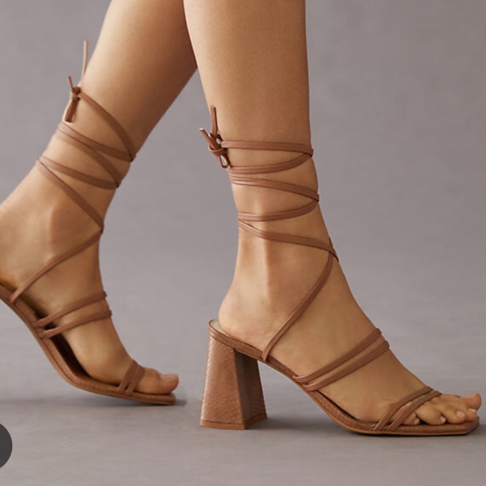 Dolce Vita Brown Strappy Block Heel Sandals